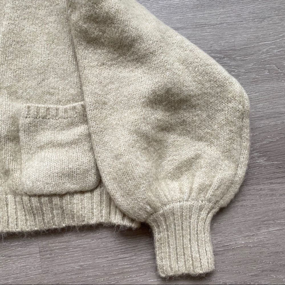 Matching Set - Knit Cardigan Top with Jewel Button - Picture 10 of 15